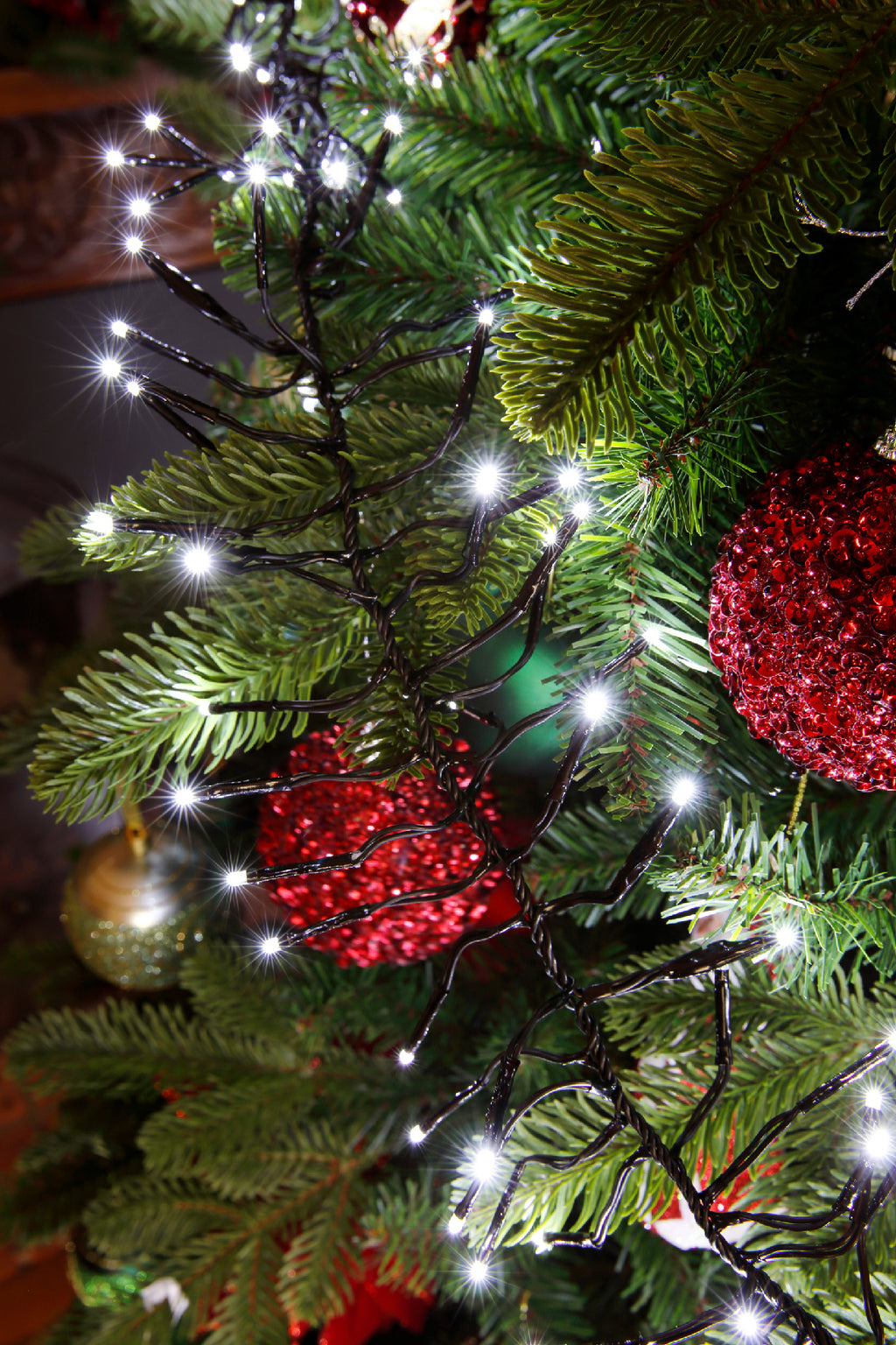 1128 LED Cluster Tree Lights Cool White