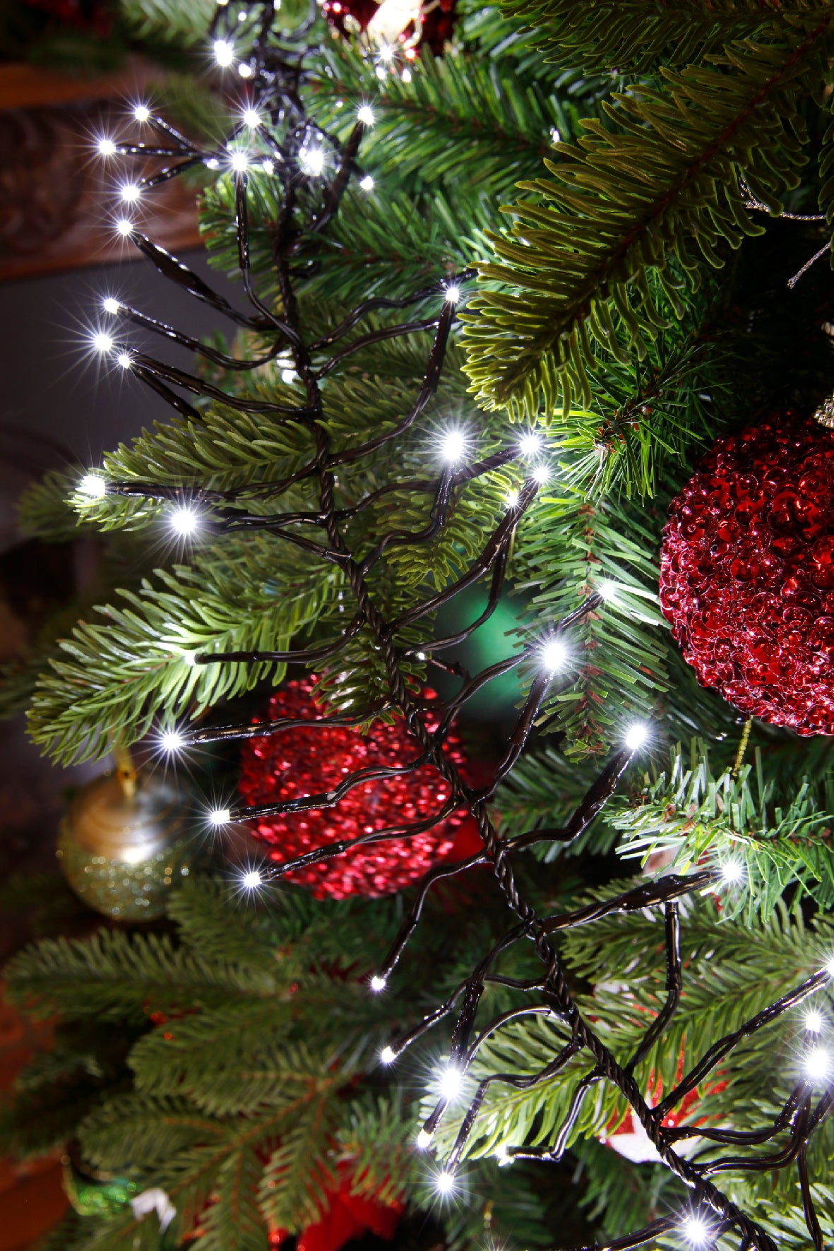 1128 LED Cluster Tree Lights Cool White