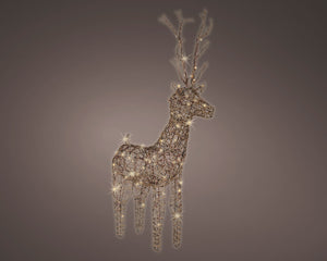 Outdoor LED wicker reindeer