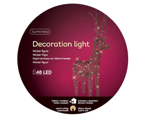 Outdoor LED wicker reindeer