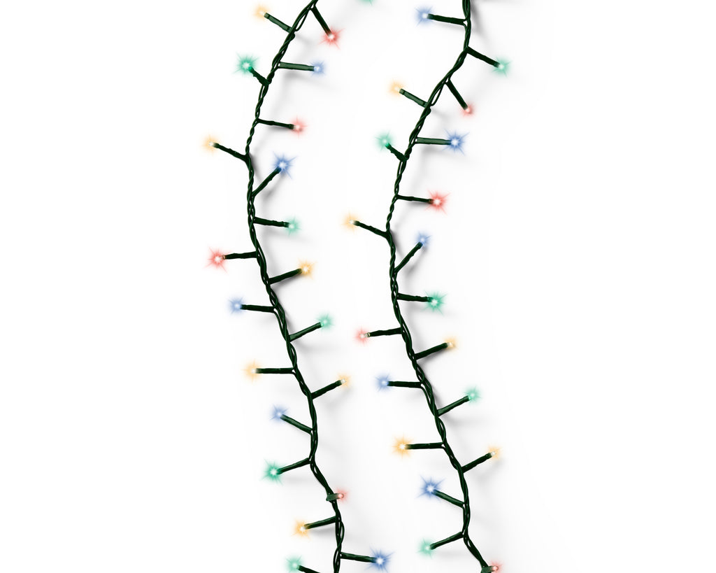 500 LED compact multi colour lights on green cable