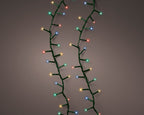 1500 LED compact multi-coloured lights on green cable