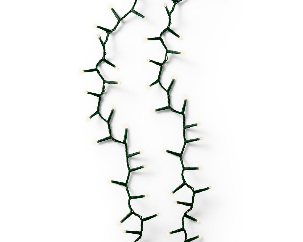 1500 LED Compact Warm White Lights on Green Cable