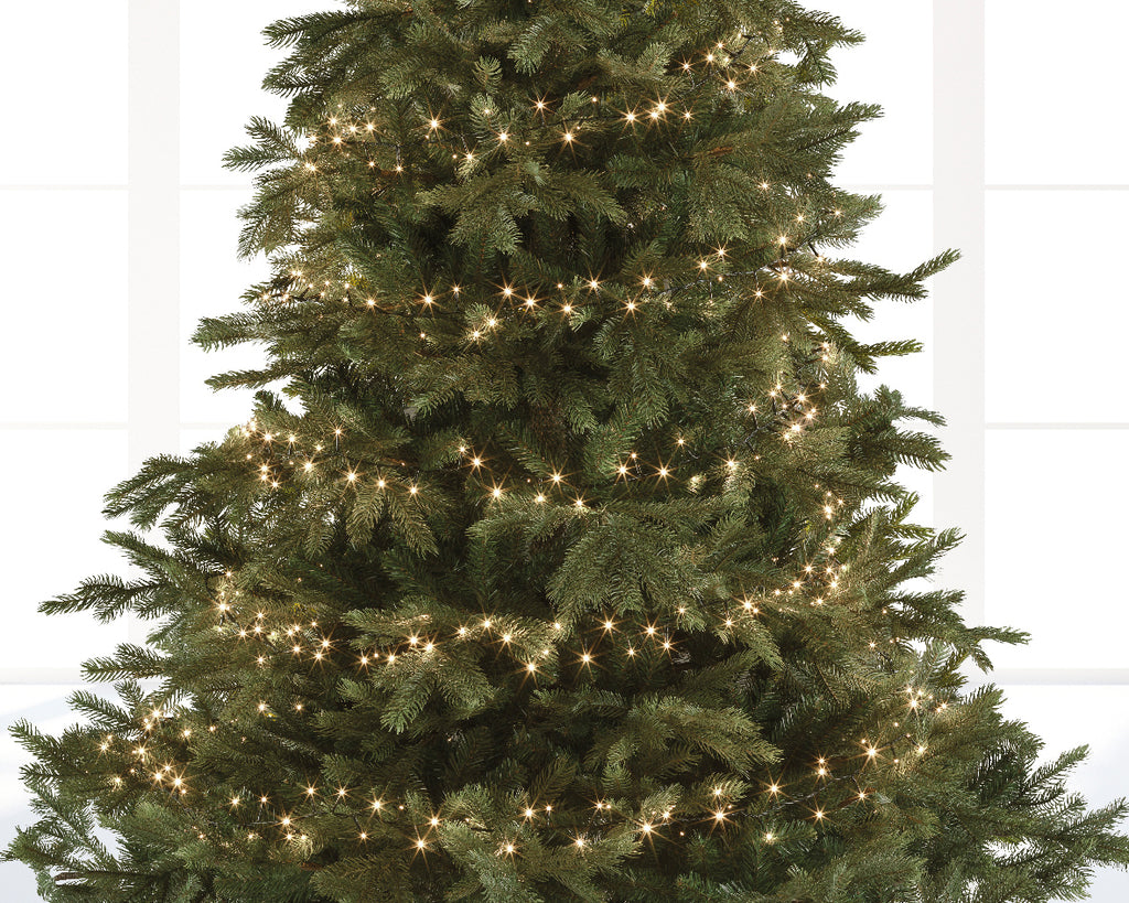 750 LED Compact warm white lights on green cable