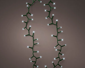 1500 LED compact cool white lights on green cable