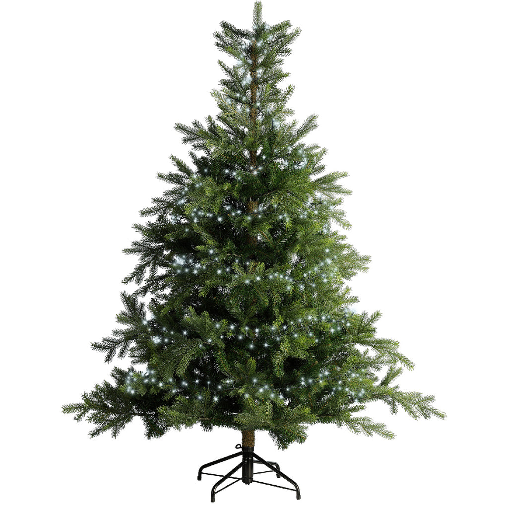 1500 LED compact cool white lights on green cable