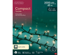 2000 LED Compact warm white lights on green cable