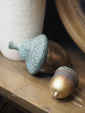 Small verdigris acorn