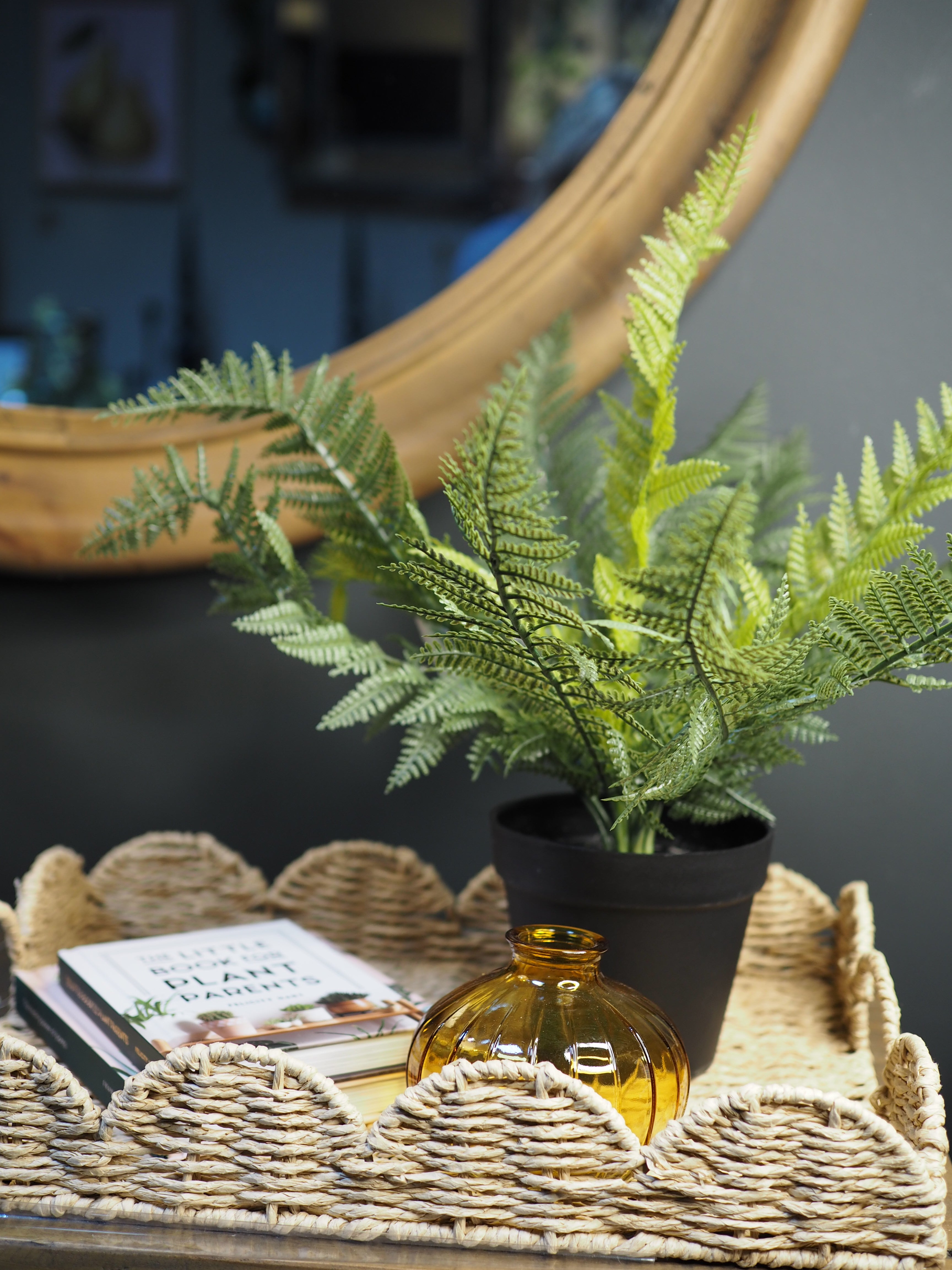 Potted faux fern