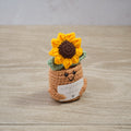 Crochet buddies sunflower pot 'Sending sunshine and smiles'