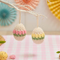 Crochet egg hanging decoration