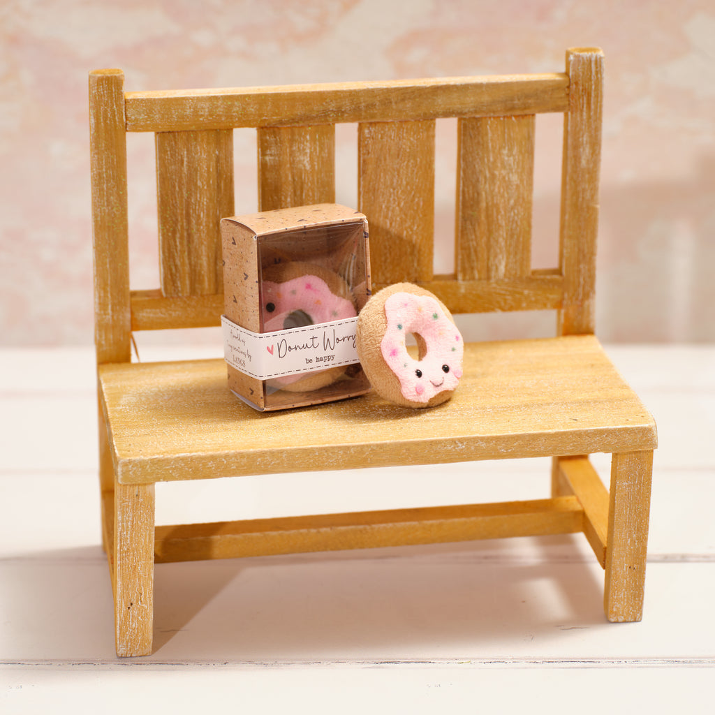 Tiny world fabric doughnut boxed keepsake