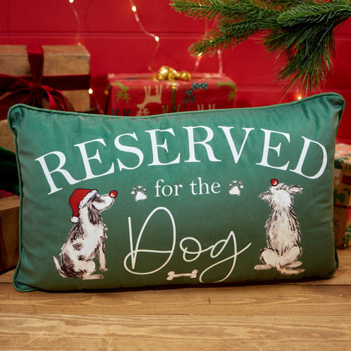 Reserved for the dog festive cushion