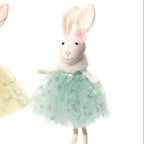 Sequin dress bunny shelf sitter with dangly legs (2 styles)