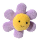 Velour flower with smiley face hanging decoration - 2 ass