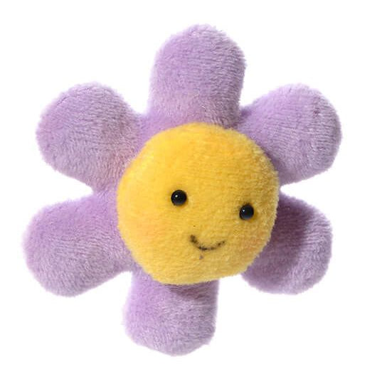 Velour flower with smiley face hanging decoration - 2 ass