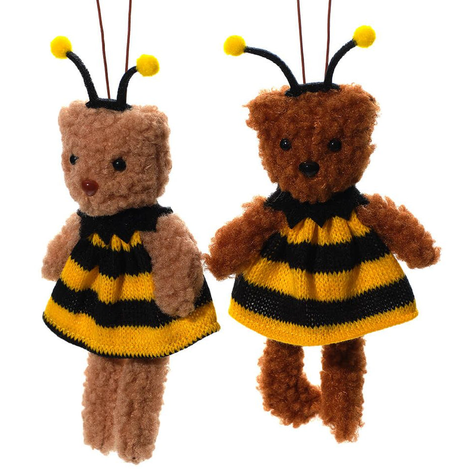 Fleecey teddy bear in bee costume
