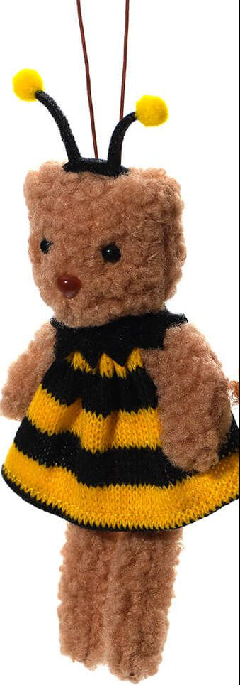 Fleecey teddy bear in bee costume