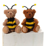 Sitting Fleecy teddy bear in bee costume
