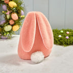 Plush pink bunny sitting ornament (Large)