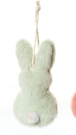 Soft bunny with pom pom tail hanging dec