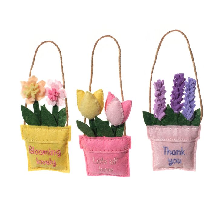 Felt flower thank you hanging decorations