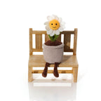 Cute potted daisy and sunflower shelf sitter