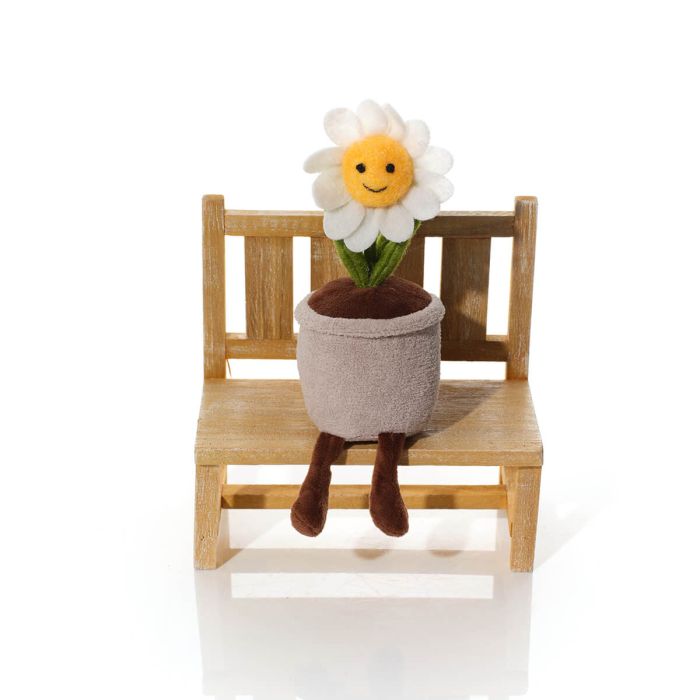 Cute potted daisy and sunflower shelf sitter
