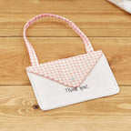 Pink gingham baby tooth envelope