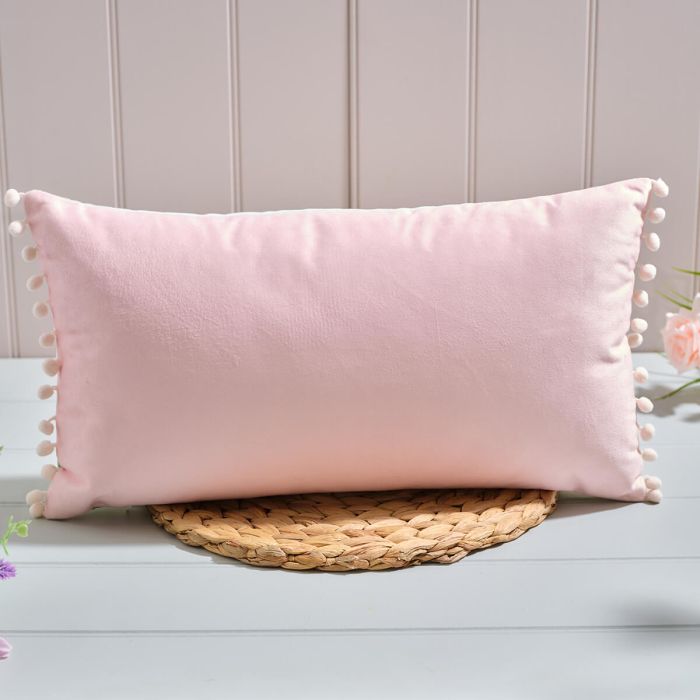 Happily ever after cushion with pom pom detail