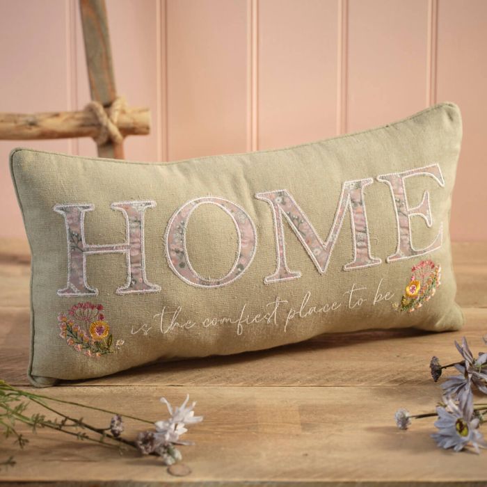 Ditsy Floral Home Appliqued with Embroidery Cushion