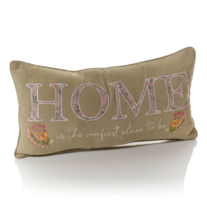 Ditsy Floral Home Appliqued with Embroidery Cushion