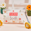 Teacher stuff zip pouch with wrist strap