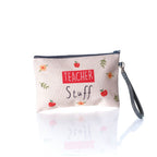 Teacher stuff zip pouch with wrist strap
