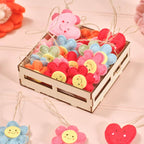 Happy felt flower & hearts hanging decs