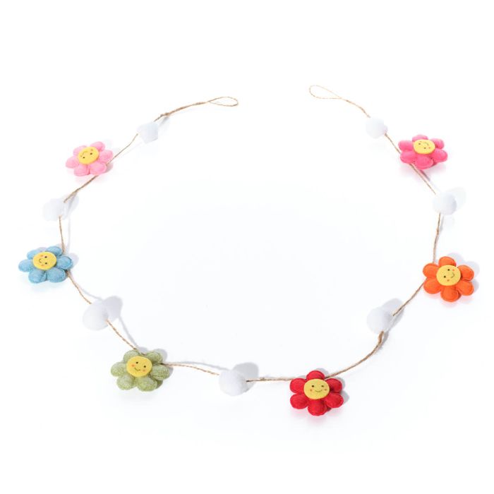 Felt flower garland