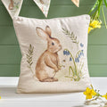 Bunny print cotton embroidered cushion