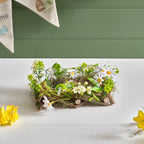 Meadow fields double candle holder centre piece