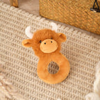 Plush mini farm Hugo the highland coo rattle