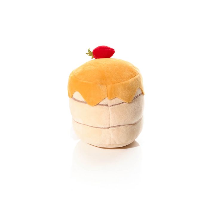 Plush pancake with strawberries stack