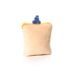 Plush sweet waffle with blueberries
