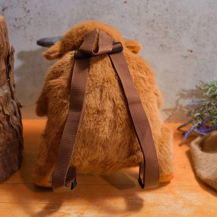 Plush highland cow backpack