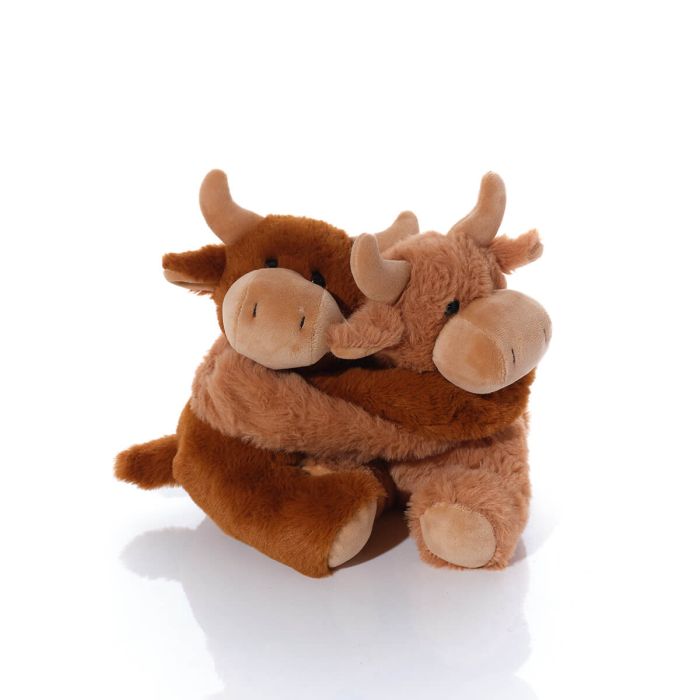 Highland cow plush hugging toy (2 cows)