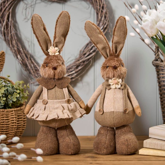 Rustic standing Easter bunnies