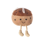 Hot cross bun decoration with dangly legs