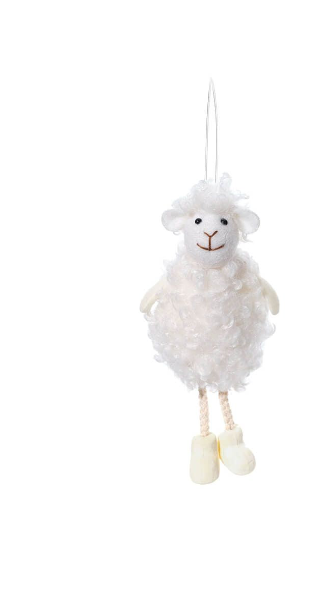 Fluffy sheep hanging decoration - 2 ass