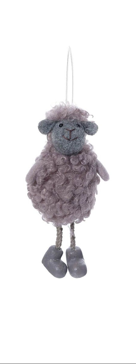 Fluffy sheep hanging decoration - 2 ass