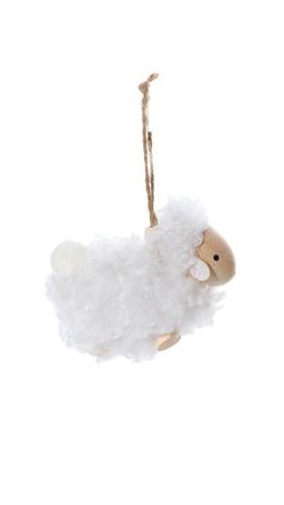 Fleecey sheep hanging decs