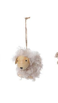Fleecey sheep hanging decs