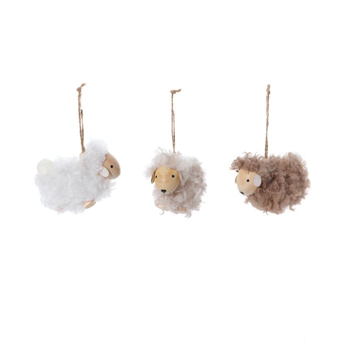 Fleecey sheep hanging decs